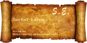 Serfel Edina névjegykártya